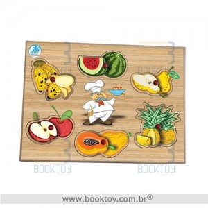 Quebra Cabeça Salada de Frutas com Pinos
