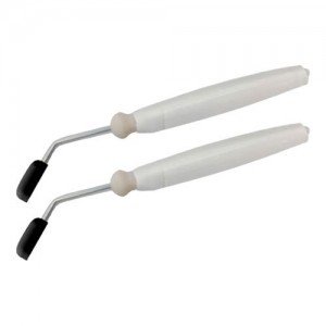 Canetas Condutivas com Ponteiras Cilíndricas de Silicone com Bases Retas em Hastes Anguladas
